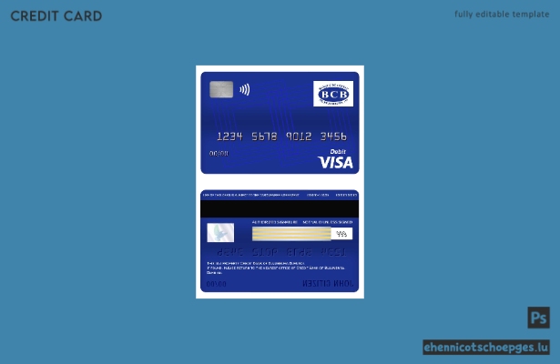 Beispielvorschau für eine Visa-Debitkarte der Burundi Credit Bank of Bujumbura